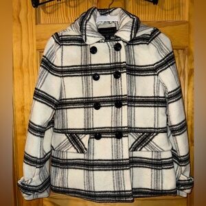 Metaphor wool blend double breasted lined pea coat